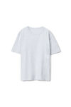 Alexander Wang light heather grey 徽标装饰棉质平纹针织布短袖 t 恤