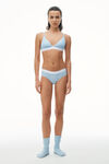alexander wang soutien-gorge triangle en jersey côtelé blue pearl