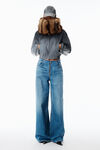 Alexander Wang vintage marbled blue surge wide leg jean