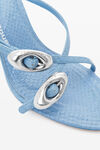 alexander wang dome 85 water snake strappy slide sandal cerulean