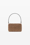 alexander wang heiress pouch in crystal mesh faded neon orange