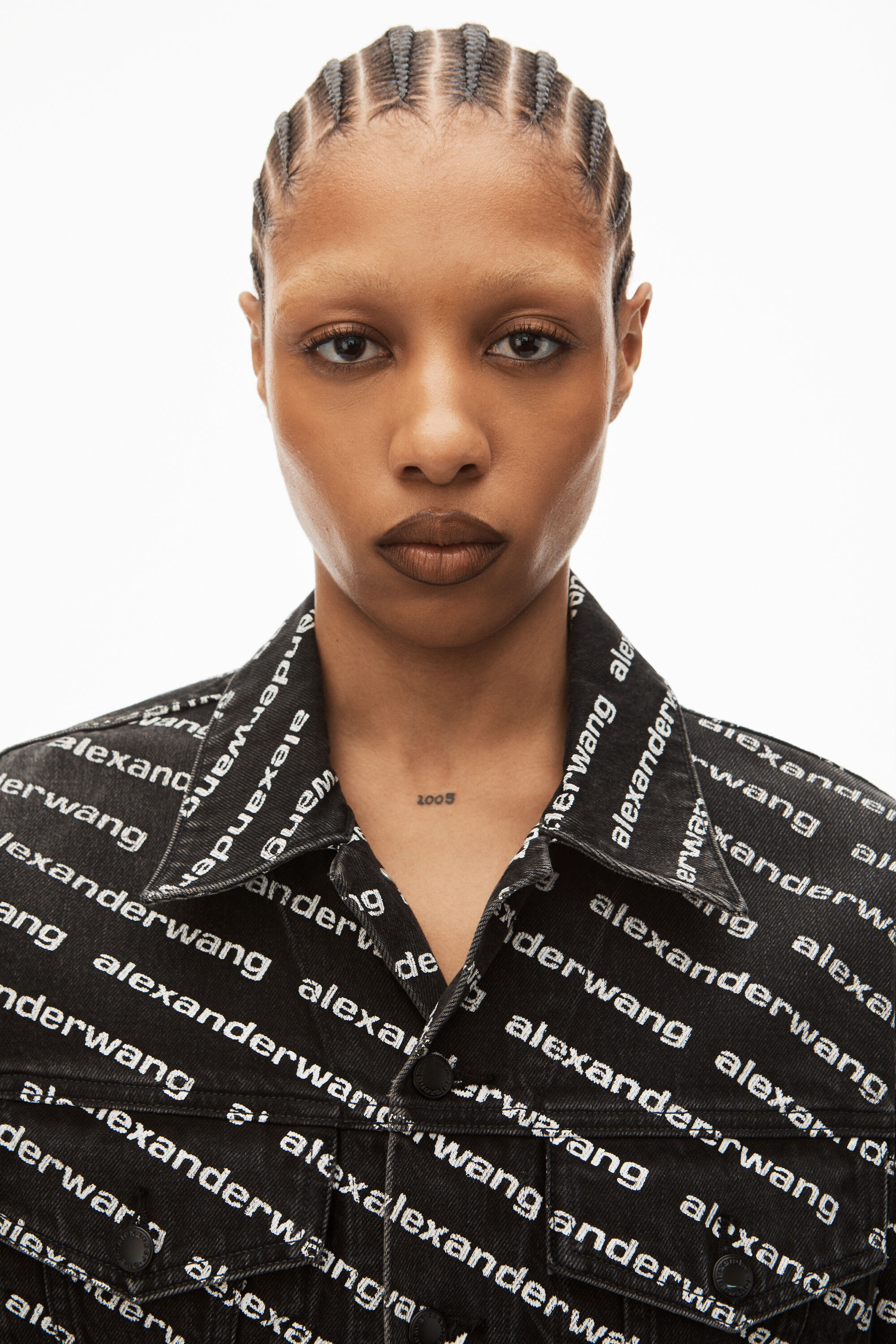 ALEXANDER WANG ブラック フォーリングバック デニムジャケット 