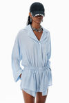 Alexander Wang oxford blue multi blue pre-styled pajama romper