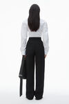 Alexander Wang black high waisted trouser with logo waistband