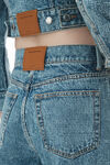 alexander wang clear hotfix ez - mid rise straight leg jean in denim vintage light indigo