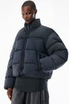 Alexander Wang washed graphite graphite matte nylon puffer jacket