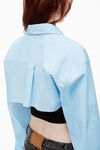 Alexander Wang black/blue pre-styled cami & cropped button up twinset