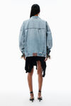 Alexander Wang light powder blue blue oversized trucker jacket