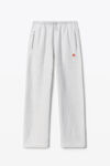 alexander wang apple puff sweatpant in classic terry light heather grey