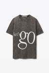alexander wang lets go 密织平纹针织 t 恤 acid black