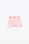 alexander wang kids classic boxer short in compact cotton light pink