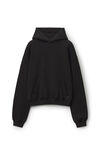alexander wang hoodie in dense fleece black