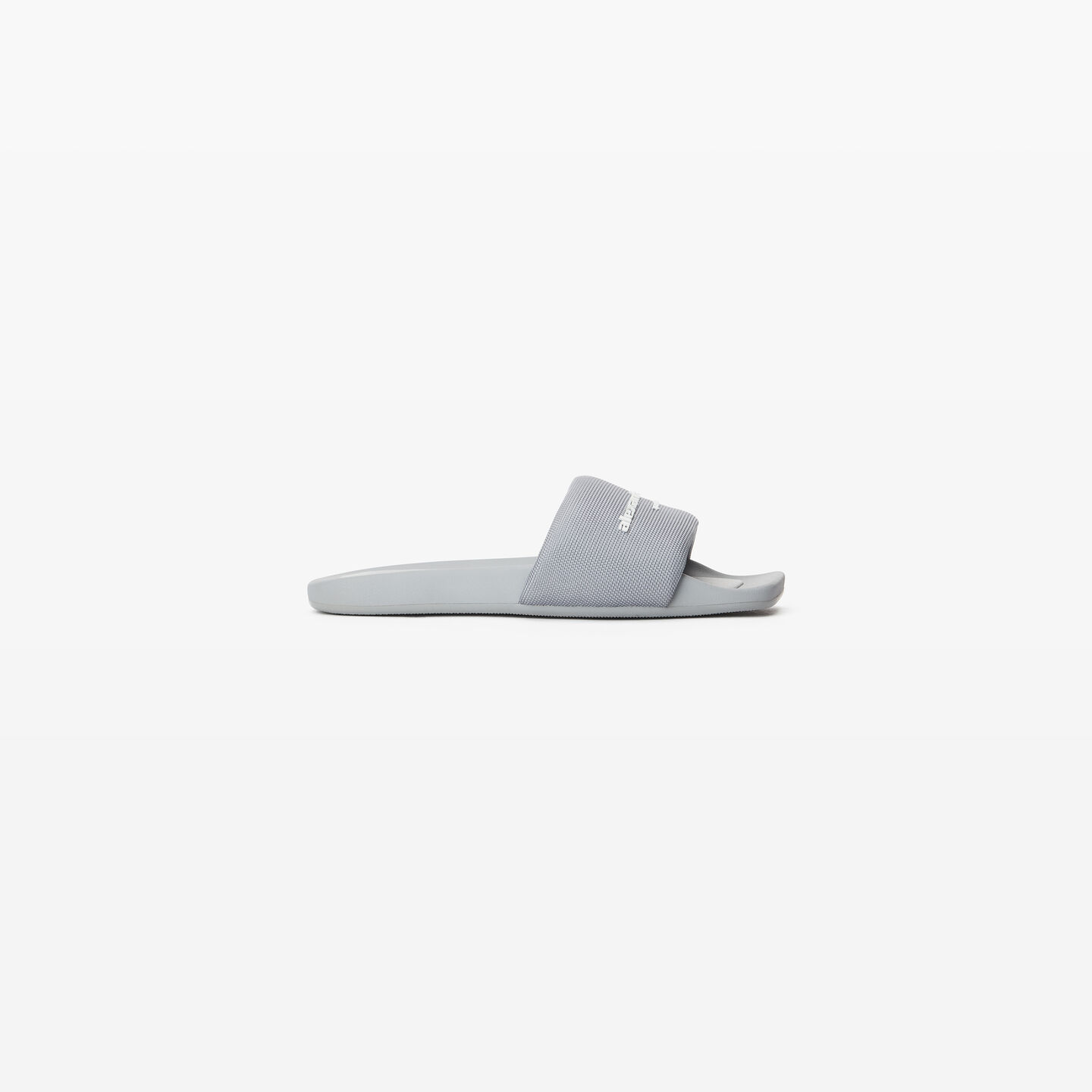 Shop Alexander Wang Aw Pool Slide Sandal In Alloy