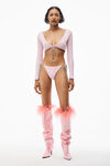 alexander wang 棉质雪尼尔短款开衫 neon light pink