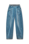 Alexander Wang washed light blue 浅蓝色磨毛牛仔运动裤