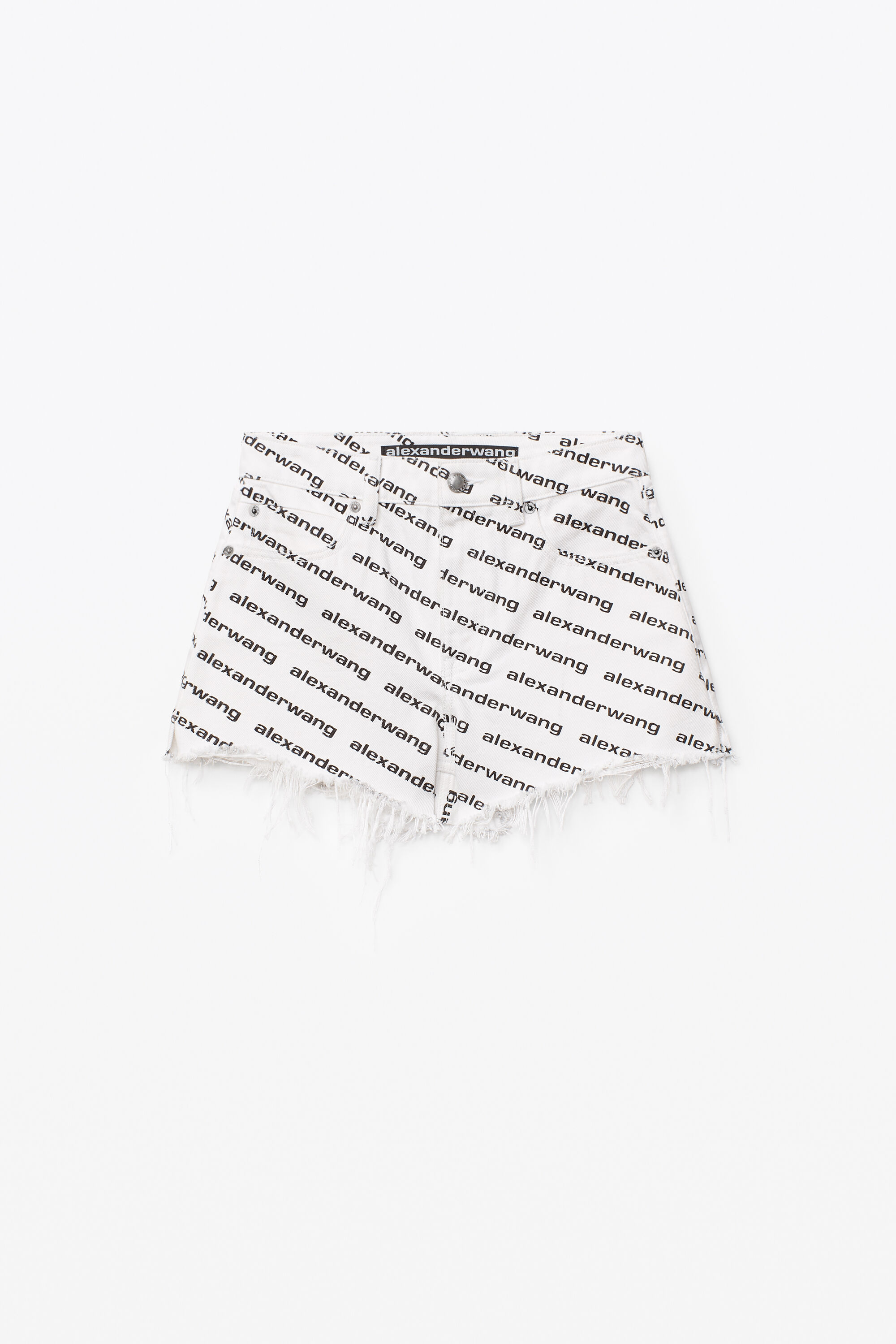 alexanderwang BITE LOGO SHORT IN DENIM 