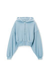 Alexander Wang light blue light blue cropped zip-up hoodie