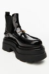 Alexander Wang black carter platform loafer boot in leather