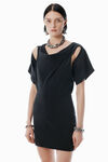 Alexander Wang black black deconstructed minidress