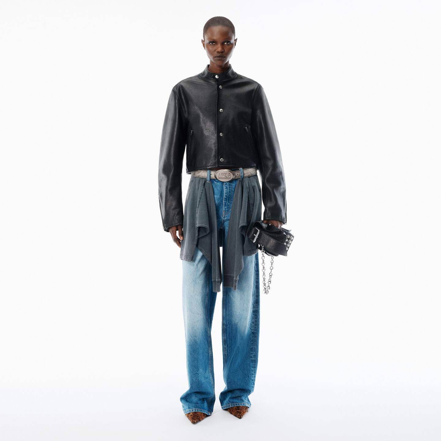 Alexander Wang Pre-styled Balloon Leg Jean In Blue