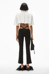 alexander wang crisscross logo legging in viscose knit black