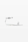 alexander wang dome goatskin leather sandal  optic white
