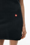 Alexander Wang washed jet black tapered minidress in classic terry