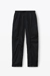 alexander wang articulated track pant in crisp nylon black
