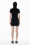 Alexander Wang washed black black cotton-blend chenille minidress