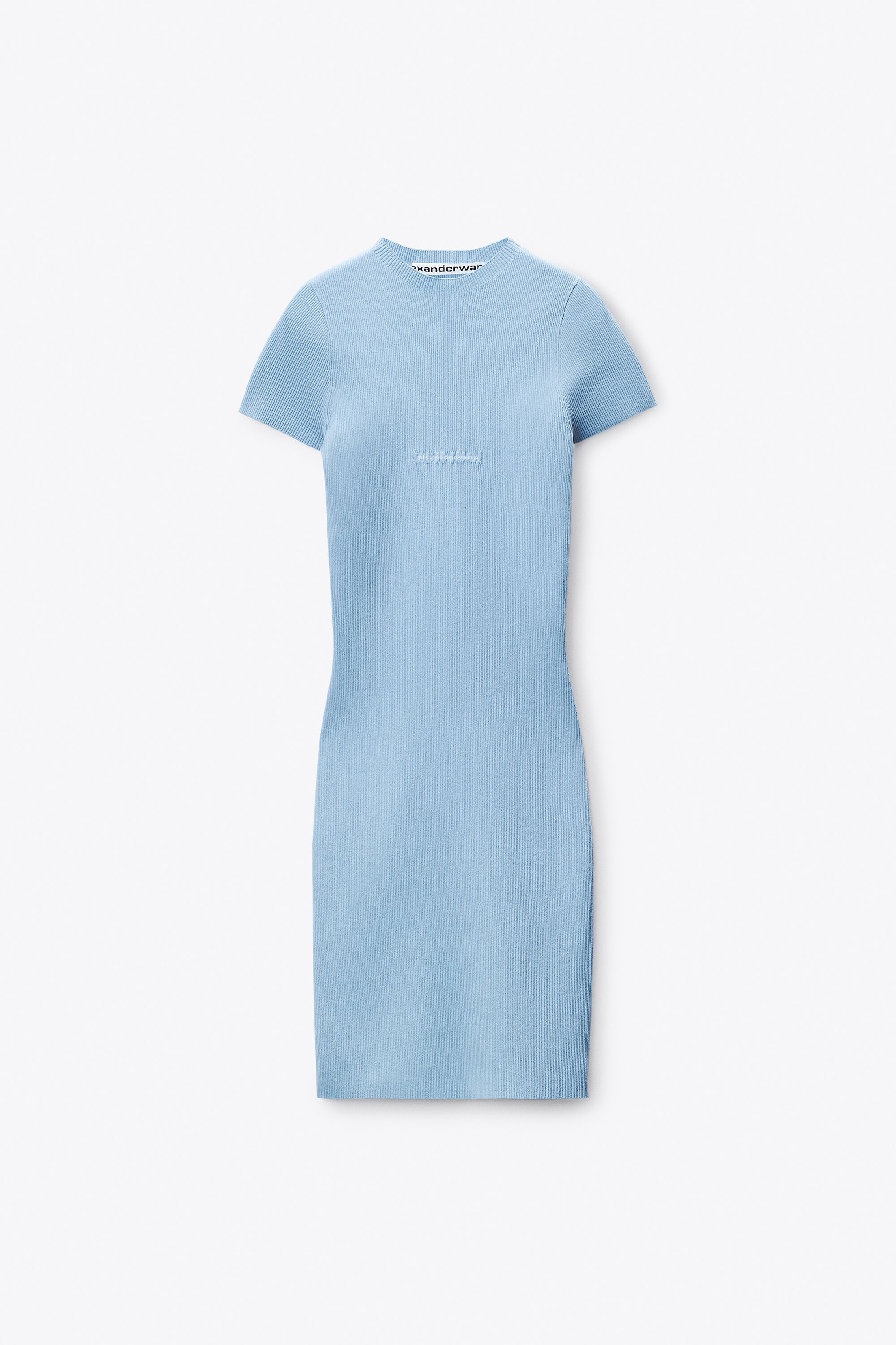 alexanderwang アレキサンダーワング Knit Logo Mini Dress BLUE
