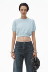 Alexander Wang ariel blue maglia a coste in ciniglia