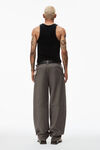 alexander wang 丝绒圆领背心上衣 washed pepper