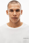 alexander wang long-sleeve tee in high twist jersey white