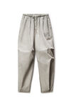 Alexander Wang stone grey parachute pants with logo print