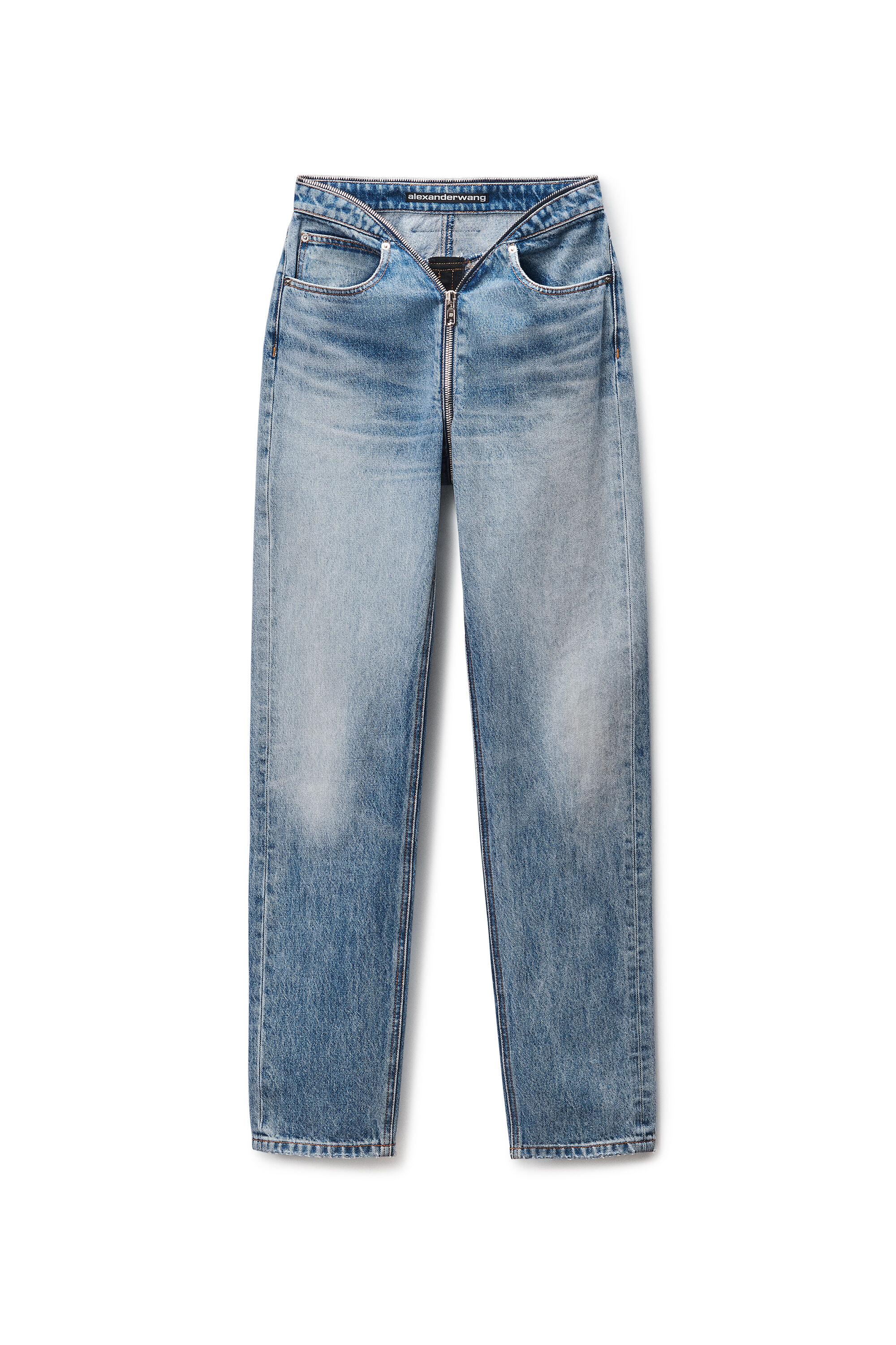 Zip V-Waist Jean in AUTHENTIC LIGHT INDIGO | alexanderwang®