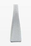 alexander wang ryan small bag in metallic rib knit metallic silver