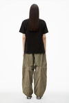 alexander wang acid wash tee in high twist jersey  acid black