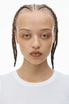 Alexander Wang white crystal hotfix long-sleeve loungewear minidress