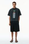 Alexander Wang washed black unisex battery logo-print graphic t-shirt