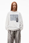alexander wang long sleeve tune in tee gunsmoke