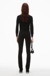Alexander Wang black logo elastic waistband bootcut pant