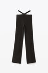 alexander wang crisscross logo legging in viscose knit black