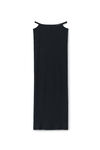 alexander wang g-string rib knit cotton jersey skirt  black