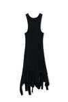 Alexander Wang black ブラック コットン デコンストラクテッド ミニドレス