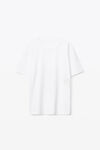 Alexander Wang white puff logo tee in cotton jersey