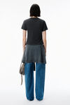 Alexander Wang black black burnout sheer jersey tee