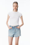 Alexander Wang white crystal dégradé logo cotton baby tee