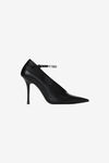 alexander wang delphine ankle strap pump in leather black