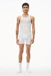 alexander wang tank in ribbed cotton white