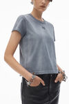 Alexander Wang washed asphalt t-shirt effet rétréci en jersey de coton avec logo